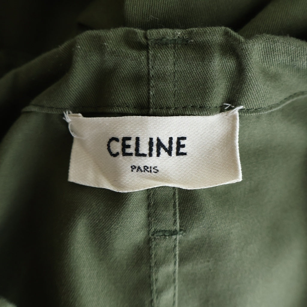 CELINE(セリーヌ) PANTALON CARGO トリオンフボタン パンタロン カーゴパンツ レディース カーキ 2Z297004N