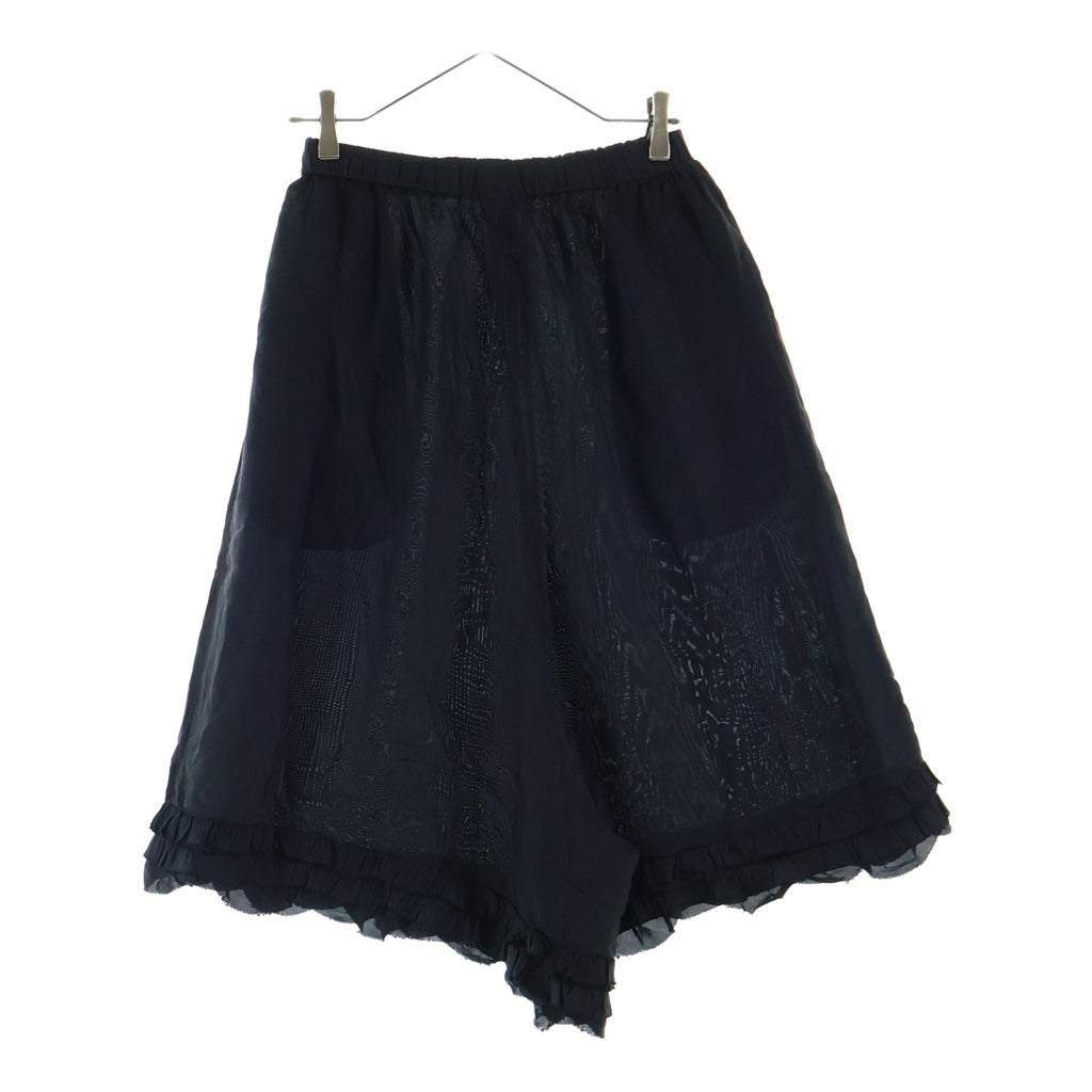 COMME des GARCONS COMME des GARCONS(コムデギャルソンコムデギャルソン) 14AW AD2014 製品洗い加工 フリル ワイドイージー キュロットパンツ ブラック レディース RN-S024