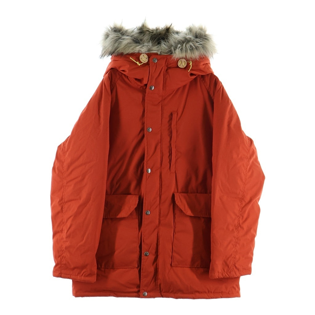 THE NORTH FACE PURPLE LABEL(ノースフェイスパープルレーベル) 65/35 LONG SEROW ロングセロー ファー付 ジップアップフーデッドダウンジャケット オレンジ ND2870N