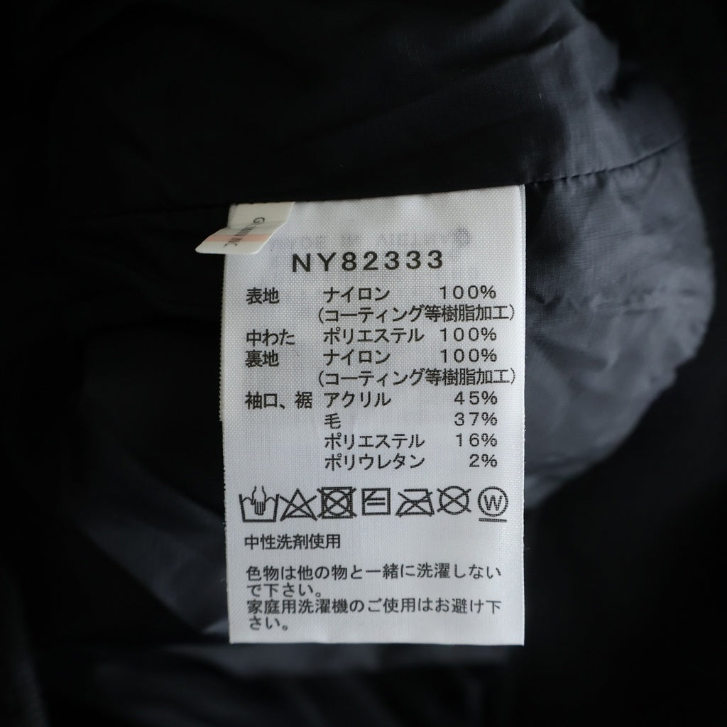 THE NORTH FACE(ザノースフェイス) YAKKIN JACKET ヤッキンジャケット ジップアップ中綿ジャケット ブラック NY82333
