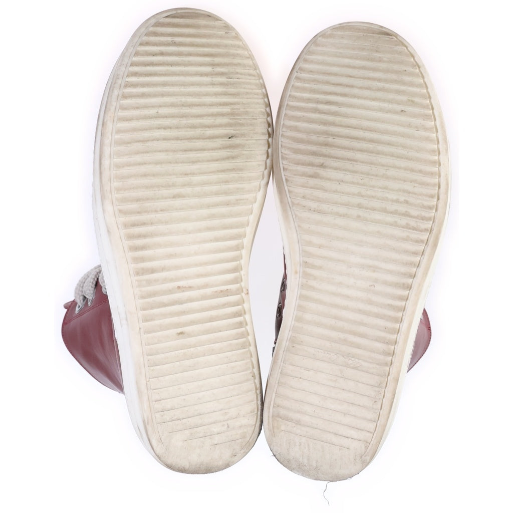 Rick Owens(リックオウエンス) 25AW CONCORDIANS JUMBOLACE SNEAKERS コンコルディアンズ ジャンボレース ハイカットスニーカー レッド RU02E1892LCOW2