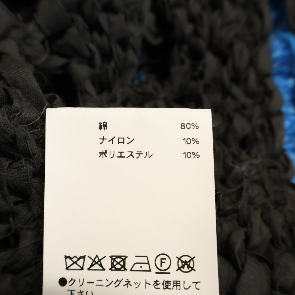 MAISON SPECIAL(メゾンスペシャル) HAND-KNITTED CARDIGAN メッシュ ハンドニット カーディガン レディース ブラック/ブルー 21252365705