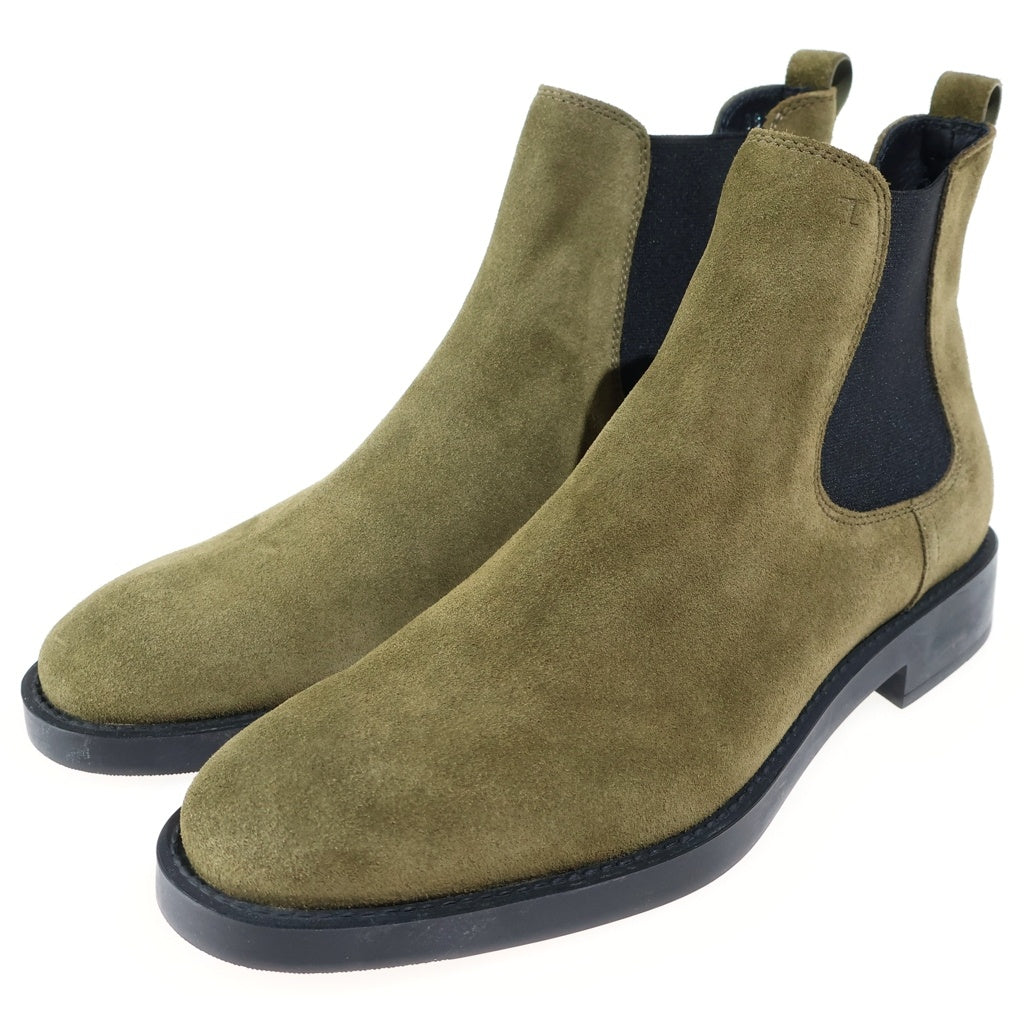TOD'S(トッズ) サイドゴア スウェード ショートブーツ シューズ グリーン レディース