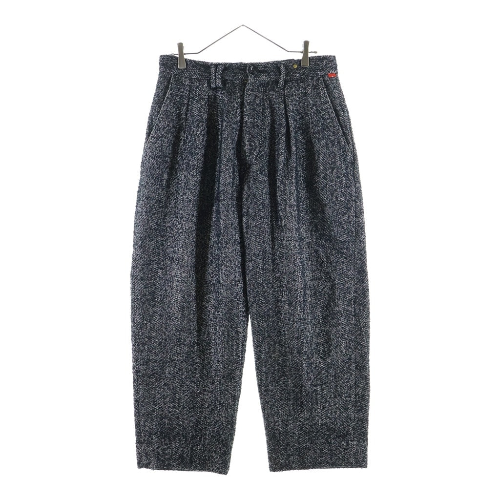 anachronorm(アナクローム) HERRINGBONE TUCK WIDE TOROUSERS ヘリンボーンツイル タックワイドトラウザーズ パンツ ブラック