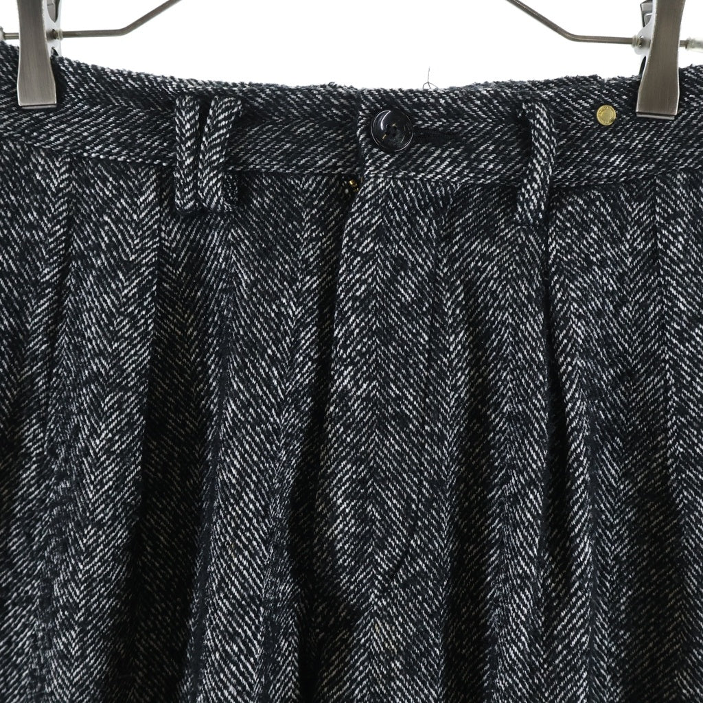 anachronorm(アナクローム) HERRINGBONE TUCK WIDE TOROUSERS ヘリンボーンツイル タックワイドトラウザーズ パンツ ブラック