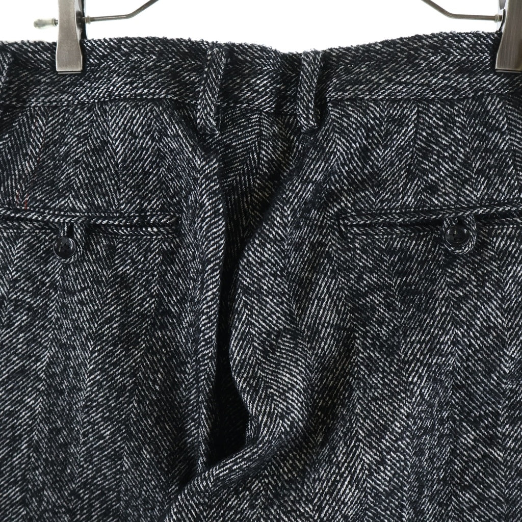 anachronorm(アナクローム) HERRINGBONE TUCK WIDE TOROUSERS ヘリンボーンツイル タックワイドトラウザーズ パンツ ブラック