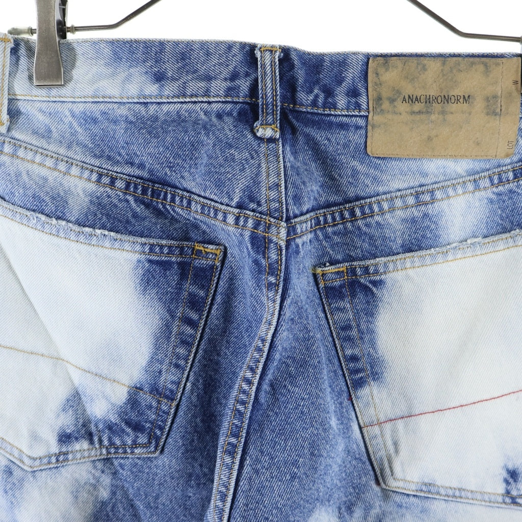 anachronorm(アナクローム) BLEACH DESIGN 80's WIDE DENIM PANTS ブリーチデザイン ワイドデニムパンツ インディゴ AN286