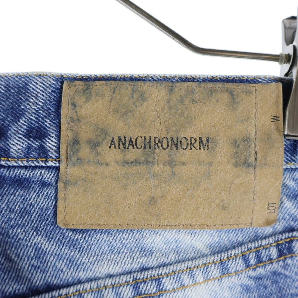 anachronorm(アナクローム) BLEACH DESIGN 80's WIDE DENIM PANTS ブリーチデザイン ワイドデニムパンツ インディゴ AN286