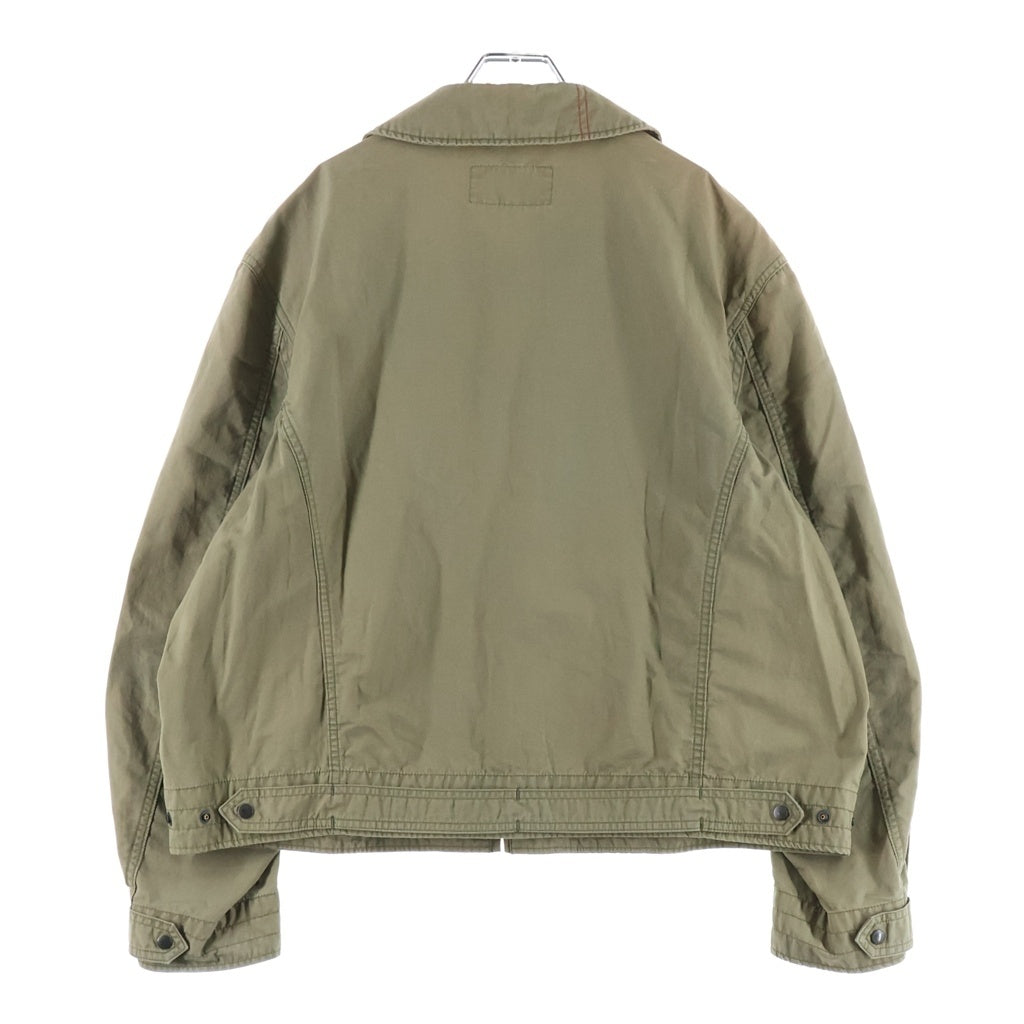 anachronorm(アナクローム) CL FLIGHT JACKET コットンリネン ジップアップ フライトジャケット カーキ