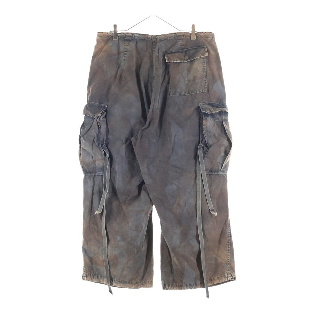 anachronorm(アナクローム) SULFUR BLACK LIP EASY PANTS サルファー ブリーチ加工 リップストップ イージーカーゴパンツ ブラウン AN460