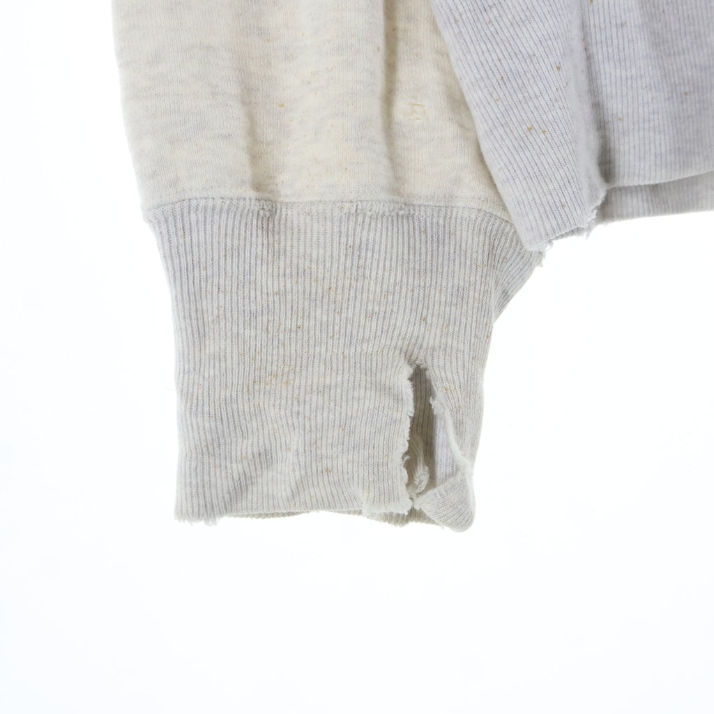 anachronorm(アナクローム) COLLEGE SIDE LIB SWEAT カレッジ サイドリブ クルーネックスウェットシャツ トレーナー グレー