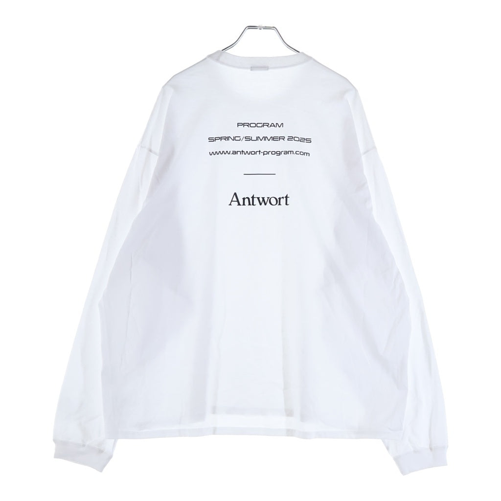 Antwort(アントワート) 25SS PROMOTION TEE バックプリント クルーネック長袖Tシャツ カットソー ホワイト
