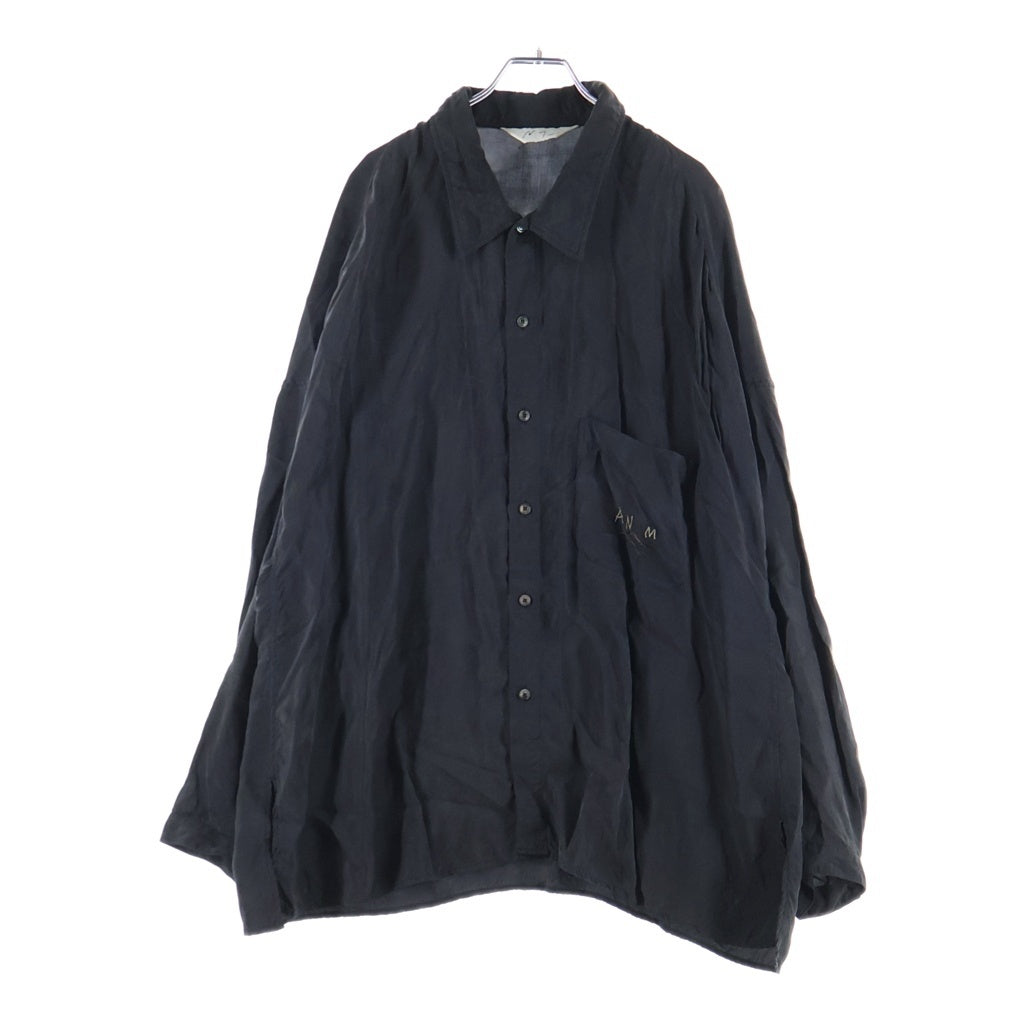 ANCELLM(アンセルム) 26SS EMBROIDERED SOUVENIR SHIRT スーベニアシャツ ブラック ANC-SH78