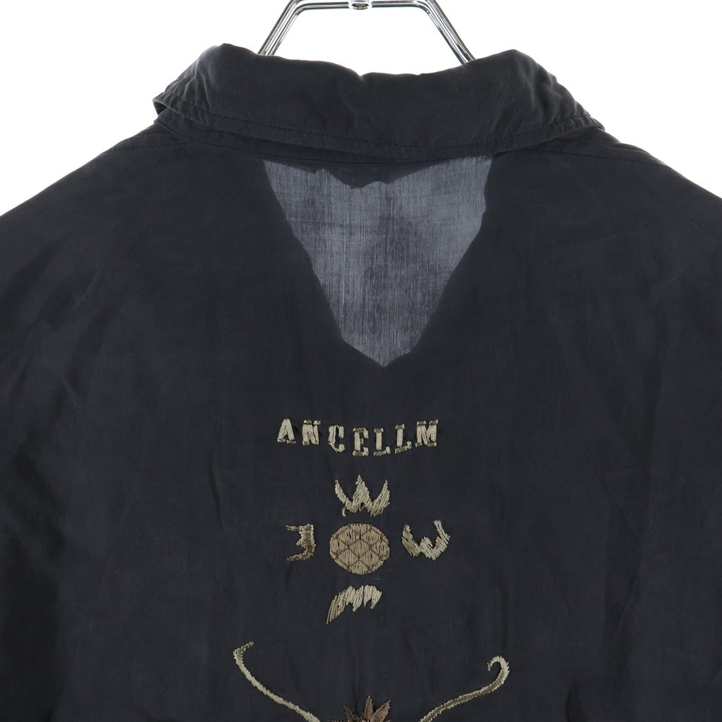 ANCELLM(アンセルム) 26SS EMBROIDERED SOUVENIR SHIRT スーベニアシャツ ブラック ANC-SH78