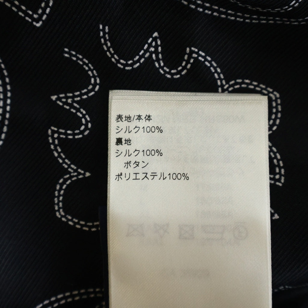 LOUIS VUITTON(ルイヴィトン) 24AW モノグラムプリントデザイン 胸ポケット シルク 長袖シャツ ブラック RM242M MRR HRS80W