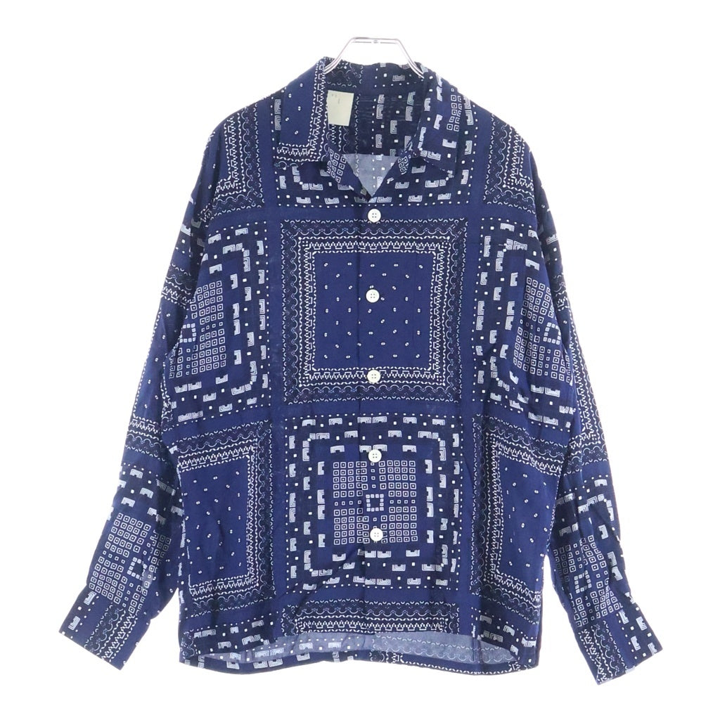 N.HOOLYWOOD(エヌハリウッド) 22AW GEOMETRIC PATTERN OPEN COLLAR LONG SLEEVE SHIRT ジオメトリック パターン オープンカラー ロングスリーブシャツ 長袖シャツ 1223-SH02-003