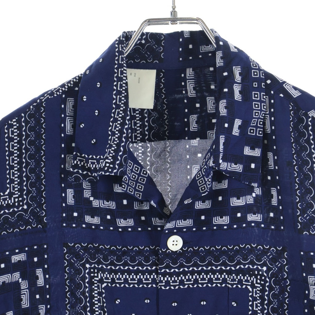 N.HOOLYWOOD(エヌハリウッド) 22AW GEOMETRIC PATTERN OPEN COLLAR LONG SLEEVE SHIRT ジオメトリック パターン オープンカラー ロングスリーブシャツ 長袖シャツ 1223-SH02-003