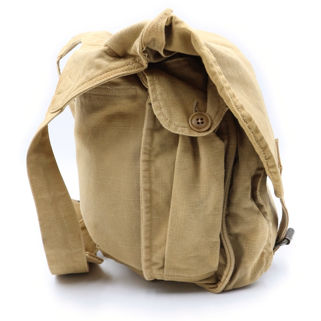 RRL(ダブルアールエル) フロントフラップ キャンバス ショルダーバッグ ベージュ
