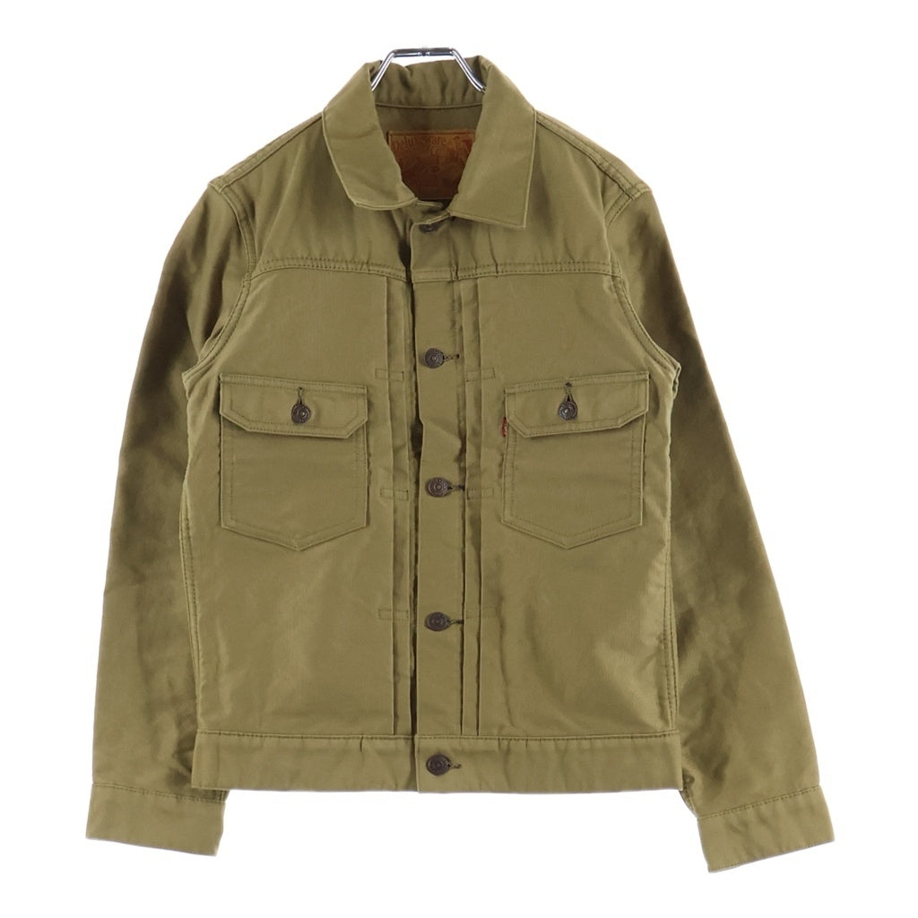 DELUXEWARE(デラックスウエア) 19AW 2ND COLOR JACKET セカンド カラー デニム トラッカージャケット Gジャン イエロー DX402WT