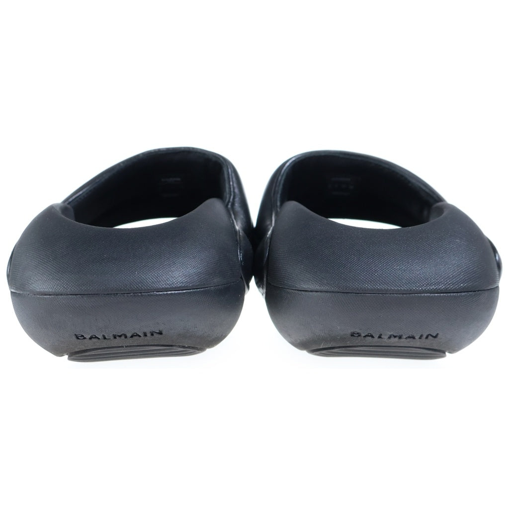 BALMAIN(バルマン) B-IT QUILTED LEATHER SLIDE SANDALS キルテッド レザー スライド シャワーサンダル ブラック AM0VL299