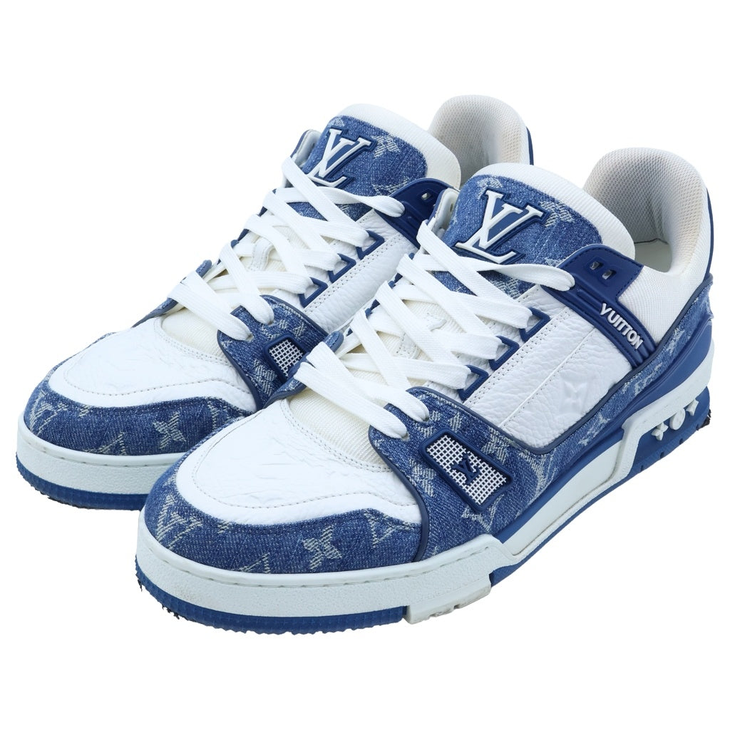 LOUIS VUITTON(ルイヴィトン) LV TRAINER LVトレイナー モノグラム デニム ローカットスニーカー インディゴ/ホワイト 1A9JGV