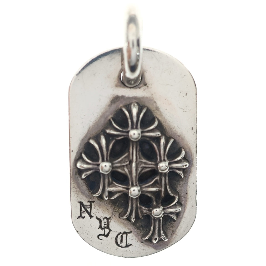 CHROME HEARTS(クロムハーツ) NYC RAISED CEM CRS DOG TAG レイズド セメタリークロス ドッグタグ ペンダントトップ シルバー