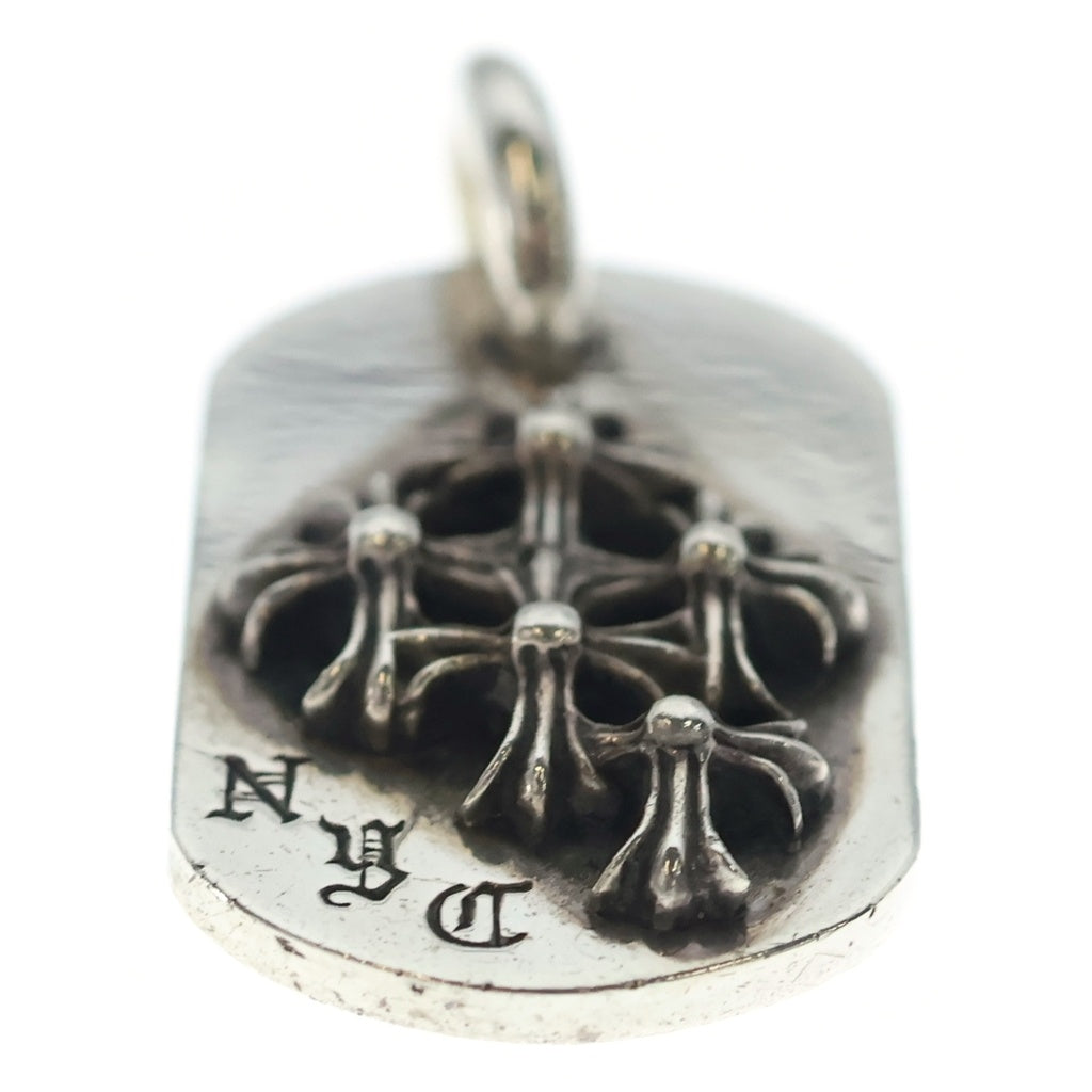 CHROME HEARTS(クロムハーツ) NYC RAISED CEM CRS DOG TAG レイズド セメタリークロス ドッグタグ ペンダントトップ シルバー