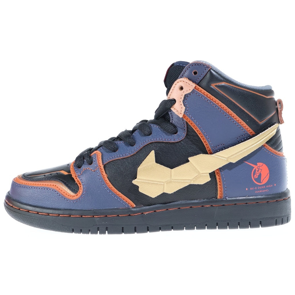 NIKE SB(ナイキエスビー) ×GUNDAM UNICORN DUNK HIGH PRO QS BANSHEE ガンダムユニコーン ダンク プロ バンシィ ハイカットスニーカー レディース ネイビー/ブラック/ゴールド US6/24cm DH7717-400