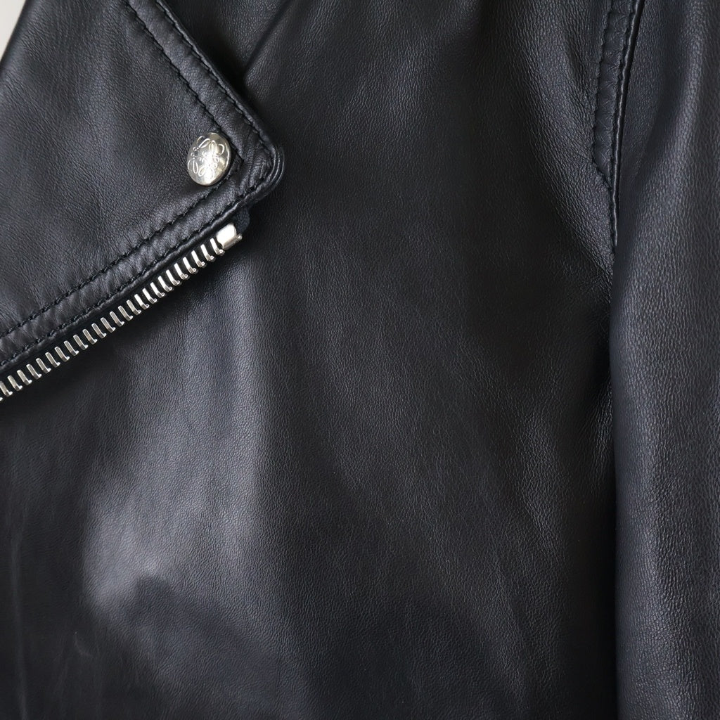 LOEWE(ロエベ) ナパ ラムスキン ダブルライダース レザージャケット ブラック H526Y19L29