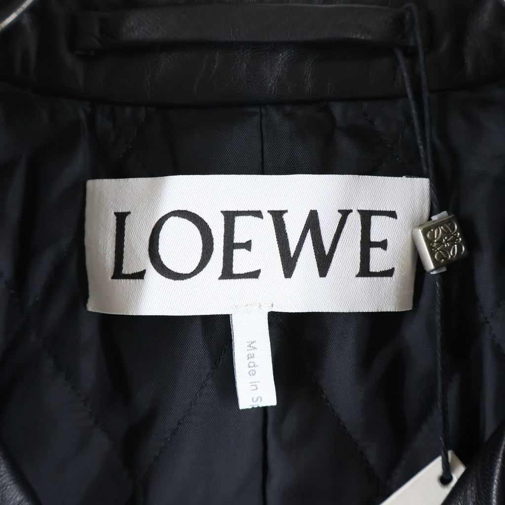 LOEWE(ロエベ) ナパ ラムスキン ダブルライダース レザージャケット ブラック H526Y19L29