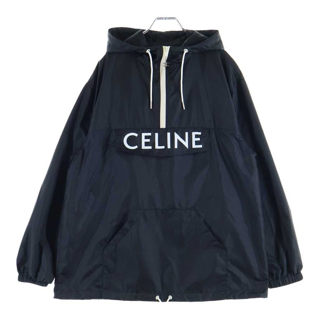 CELINE(セリーヌ) 22SS WINDBREAKER フロントロゴ ウィンドブレーカー ナイロン アノラックパーカ ブラック 2W531495M