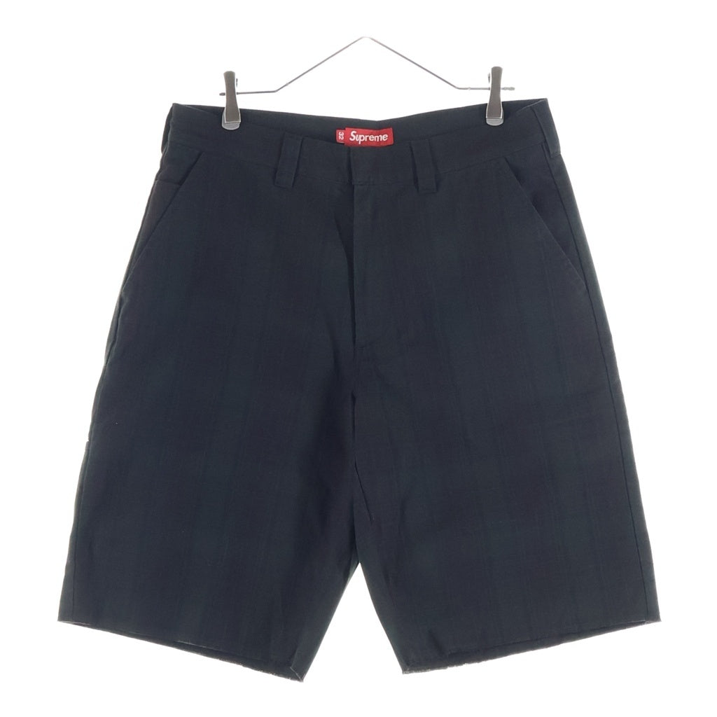 SUPREME(シュプリーム) 26SS Work Short Black Plaid チェック柄 コットン スモールボックスロゴ ワーク ショートパンツ グリーン/ブラック