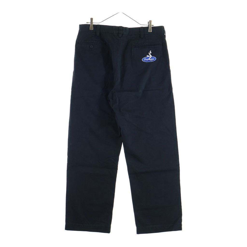 SUPREME(シュプリーム) 25AW Chino Pant コットン ボタンフライ バックロゴエンブロイダリー チノパンツ ブラック