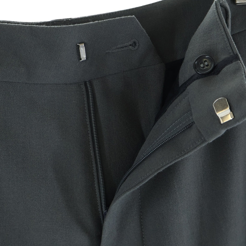 MM6 Maison Margiela(エムエムシックスメゾンマルジェラ) 24SS LIGHT STRETCH GABARDINE TROUSERS ライト ストレッチ ギャバジン トラウザーズ サイドライン ワイドパンツ レディース グレー S62KB0206