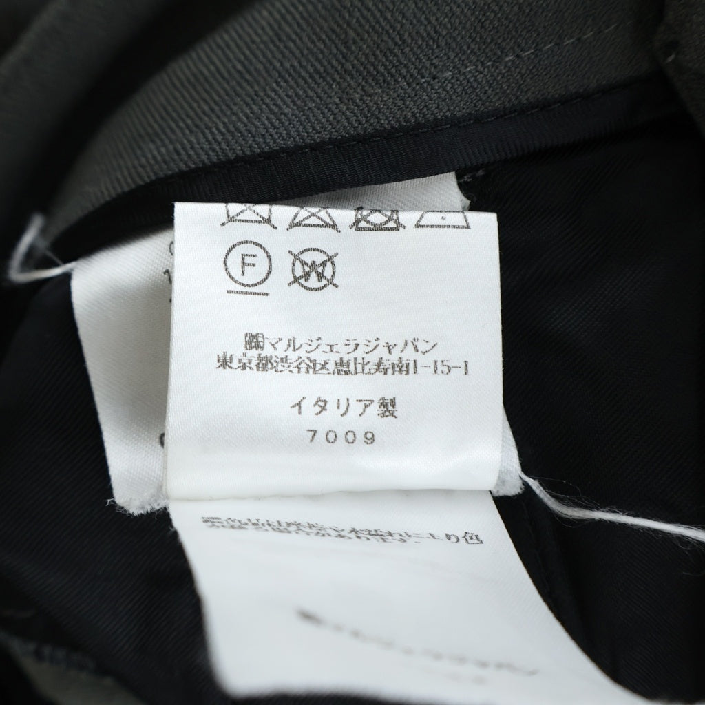 MM6 Maison Margiela(エムエムシックスメゾンマルジェラ) 24SS LIGHT STRETCH GABARDINE TROUSERS ライト ストレッチ ギャバジン トラウザーズ サイドライン ワイドパンツ レディース グレー S62KB0206