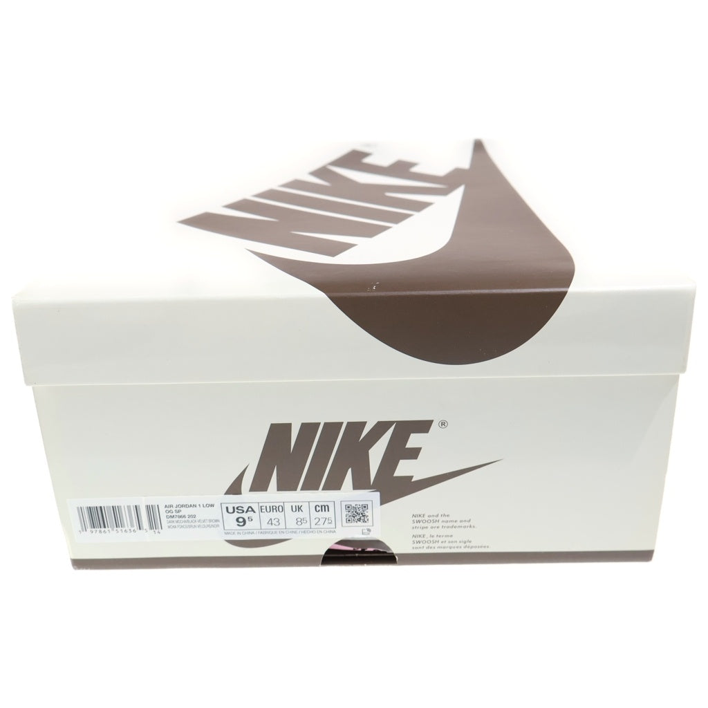 NIKE(ナイキ) ×TRAVIS SCOTT AIR JORDAN 1 LOW OG SP トラヴィススコット エアジョーダン1 ローカットスニーカー ブラウン US9.5/27.5cm DM7866-202