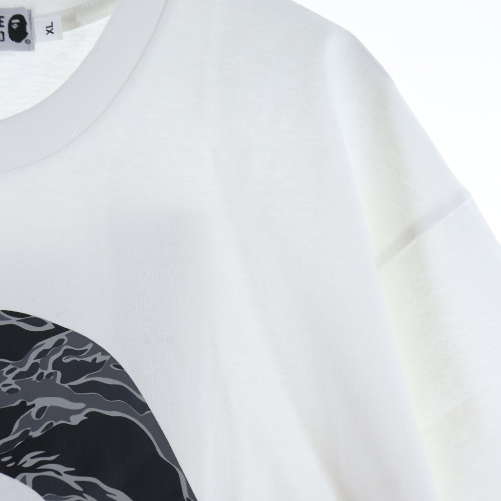 A BATHING APE(アベイシングエイプ) 18AW ×UNDEFEATED APEHEAD TEE アンディフィーテッド エイプヘッド カモ柄プリントTシャツ 半袖クルーネックカットソー ホワイト 1E73110903