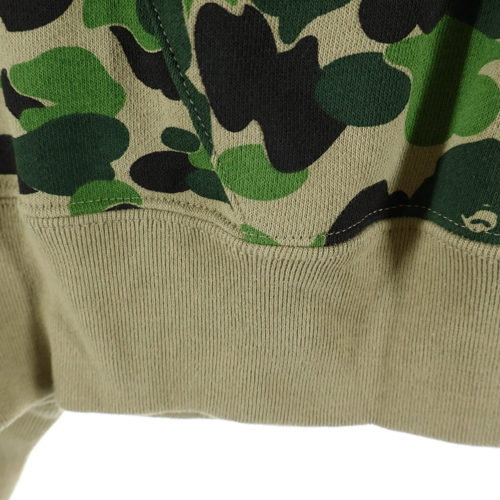 A BATHING APE(アベイシングエイプ) 18SS ×UNDEFEATED ABC COLLEGE PULLOVER HOODIE アンディフィーテッド ABCカモ フロントカレッジロゴ プルオーバースウェットパーカー グリーン 1E23114908