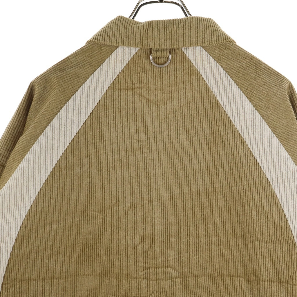 SAPEur(サプール) 24SS CORDUROY TRACK COACH JACKET コーデュロイ 胸ロゴ刺繍 トラックコーチジャケット ブラウン/ホワイト A0023-485