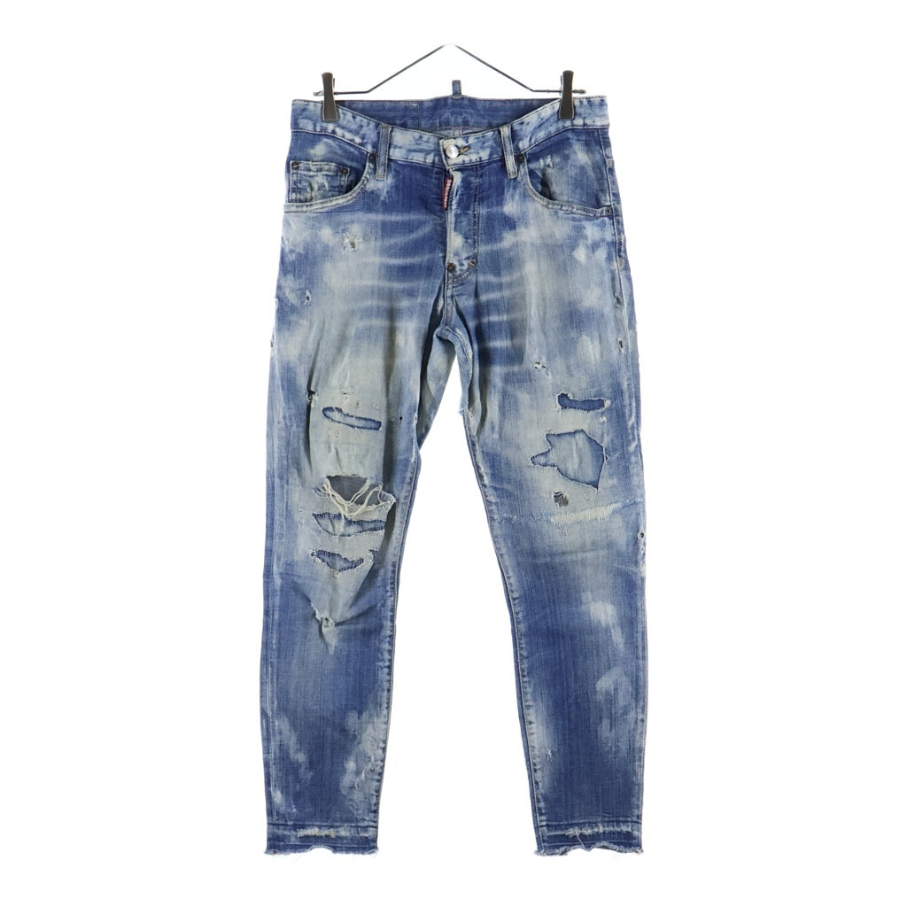 DSQUARED2(ディースクエアード) 18AW SKATER JEAN スケーター スキニー ダメージ デニムパンツ インディゴ S71LB0495
