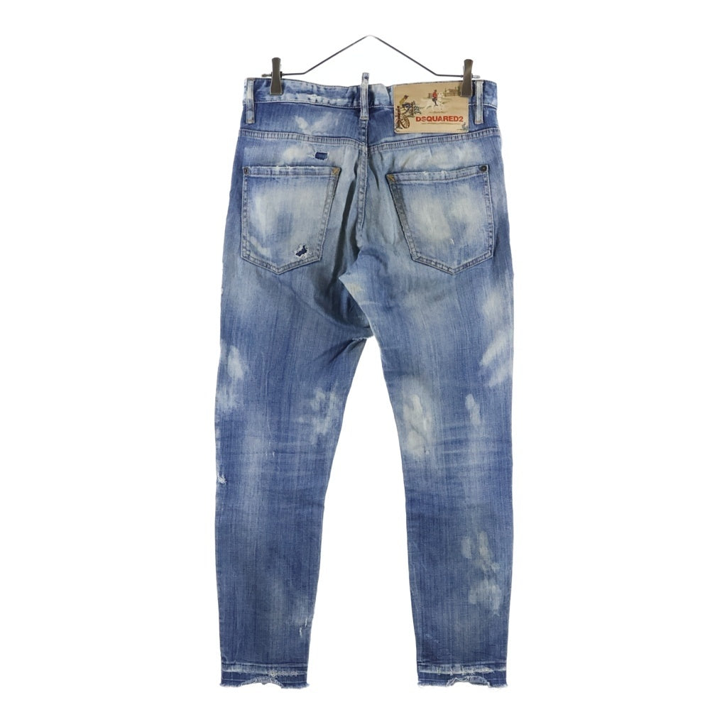 DSQUARED2(ディースクエアード) 18AW SKATER JEAN スケーター スキニー ダメージ デニムパンツ インディゴ S71LB0495