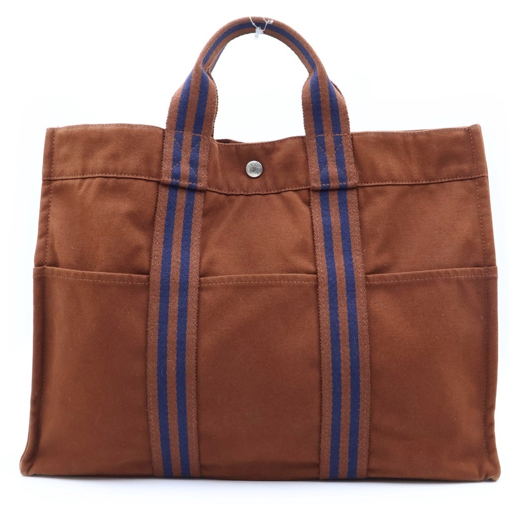 HERMES(エルメス) フールトゥ MM キャンバス トートバッグ ブラウン 2209-32
