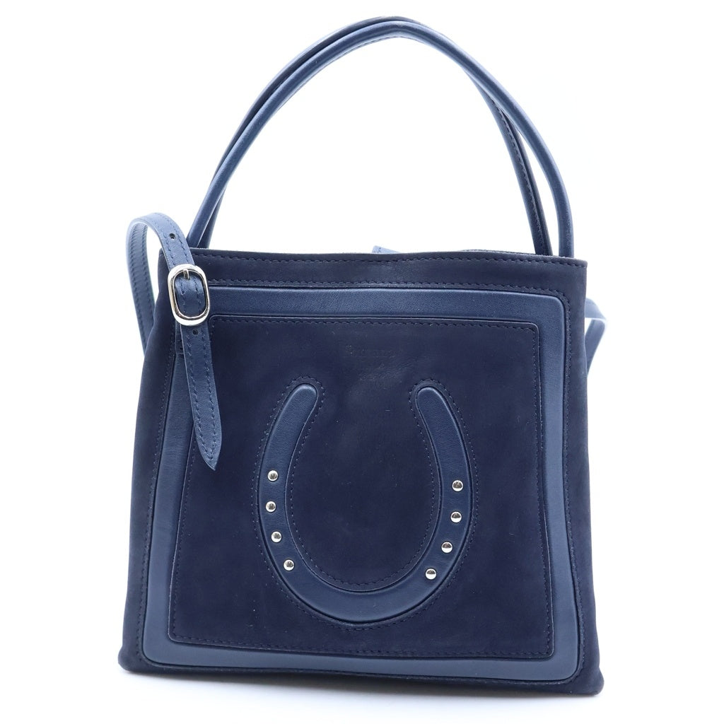 NO BRAND(ノーブランド) FONTANA MILANO 1915 フォンタナミラノ1915 スエードレザー ショルダーミニバッグ ネイビー レディース