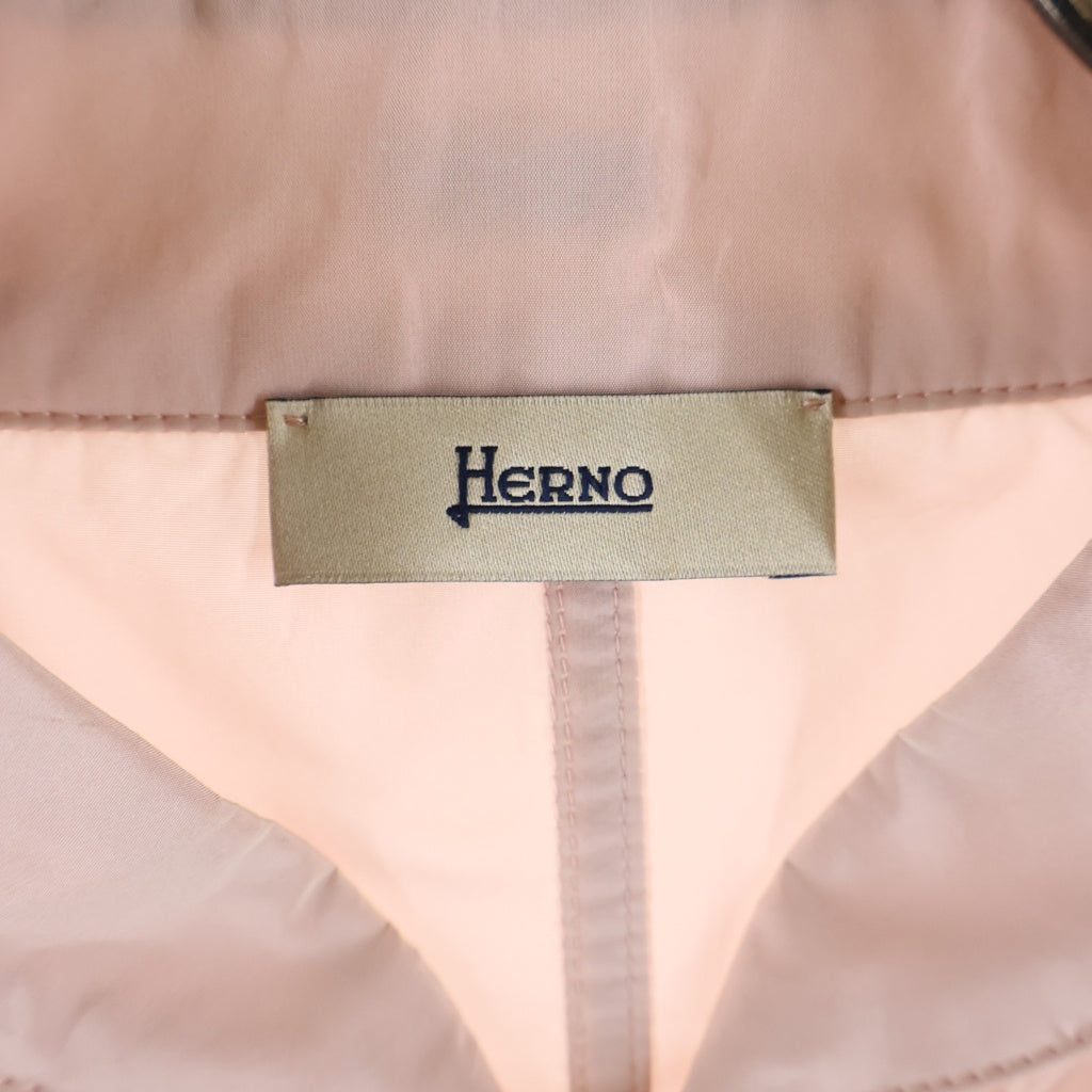 HERNO(ヘルノ) ポリエステル タフタ ジップアップブルゾン ジャケット レディース ピンク MC000168D