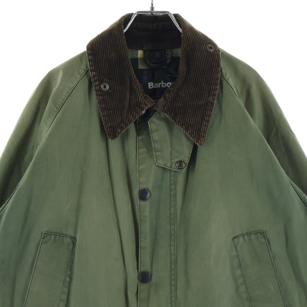 Barbour(バブアー) BEDALE JACKET WASHED ビデイル ウォッシュ加工 裏地チェック ノンオイルドジャケット グリーン