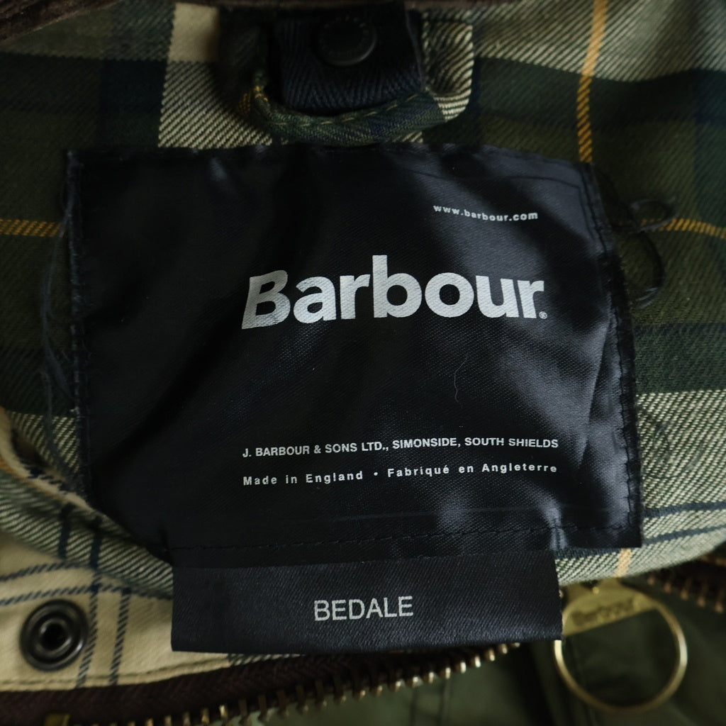 Barbour(バブアー) BEDALE JACKET WASHED ビデイル ウォッシュ加工 裏地チェック ノンオイルドジャケット グリーン