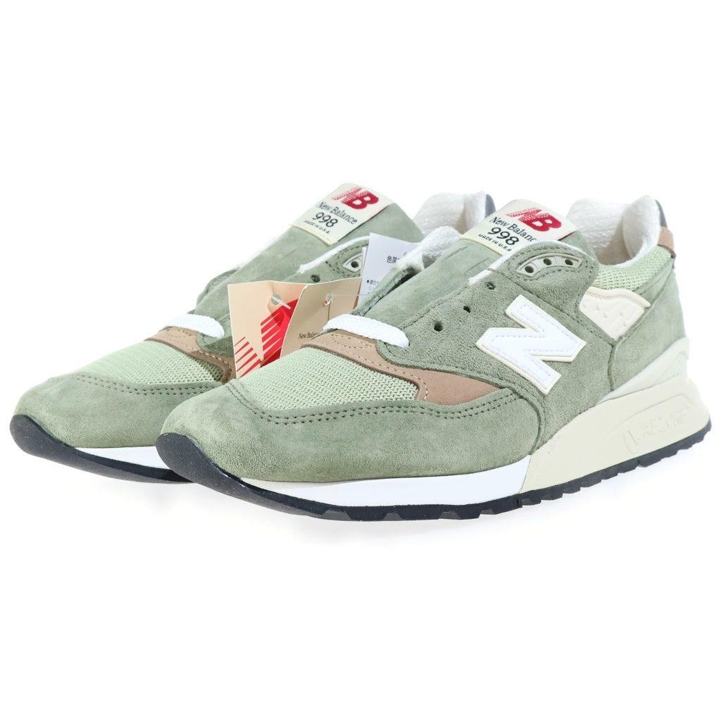 New Balance(ニューバランス) スウェードメッシュ ローカットスニーカー グリーン US8/26cm U998GT