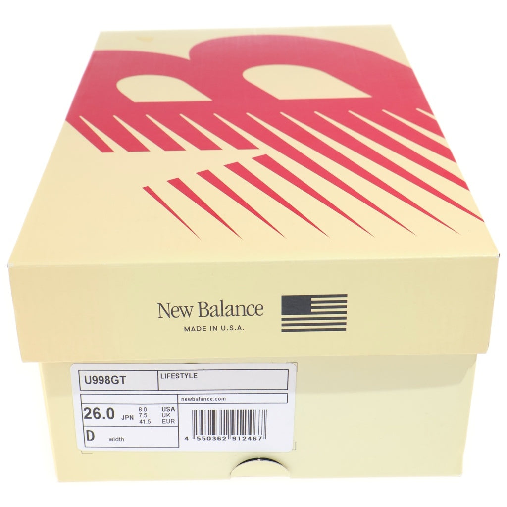 New Balance(ニューバランス) スウェードメッシュ ローカットスニーカー グリーン US8/26cm U998GT