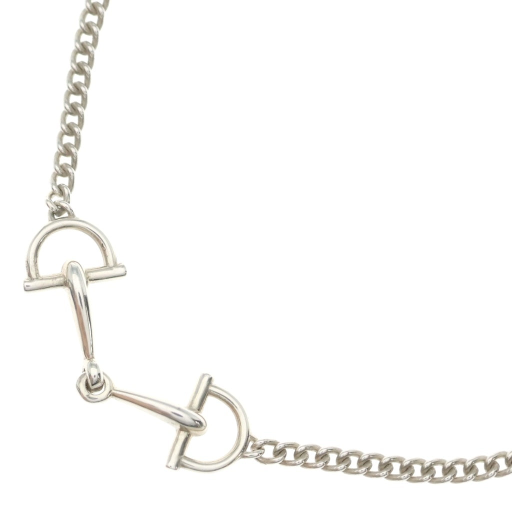 GUCCI(グッチ) スタッファ ホースビット チェーンネックレス シルバー 875895 レディース