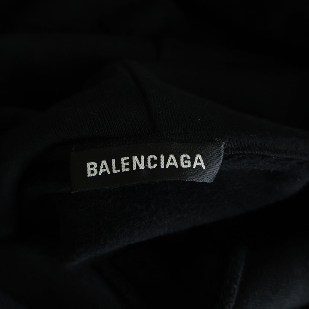 BALENCIAGA(バレンシアガ) 19AW BB PALIS HOODIE フロントロゴ パリス プルオーバースウェットパーカー フーディー ブラック 570811 TGV70